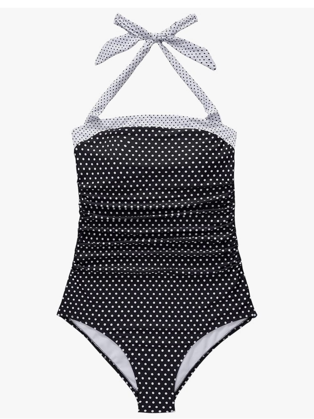 Black & White Polka Dot One-Piece Swimsuit